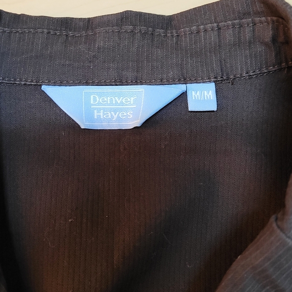 Denver Hayes Vintage textured striped dark brown blazer size M - Picture 8 of 14